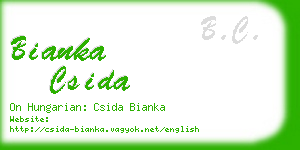 bianka csida business card